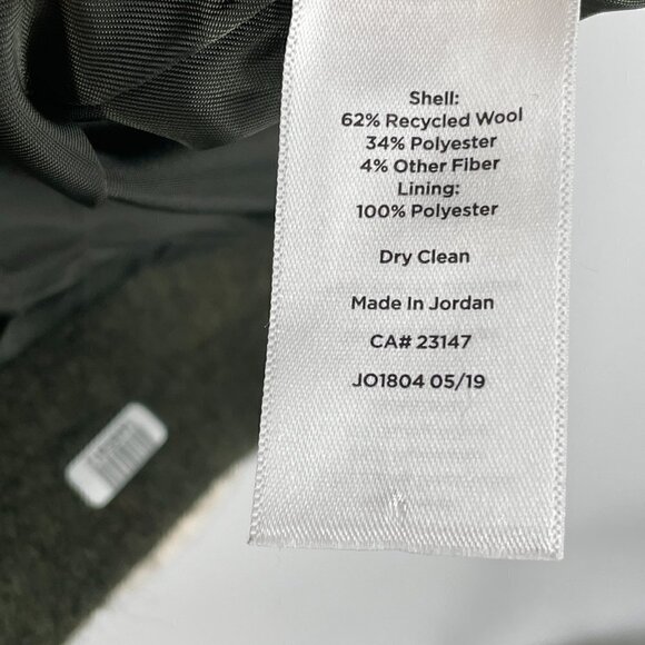 Talbots Brushed Italian Wool Double Breasted Jacket Blazer Olive Green Size 12 - Picture 12 of 13